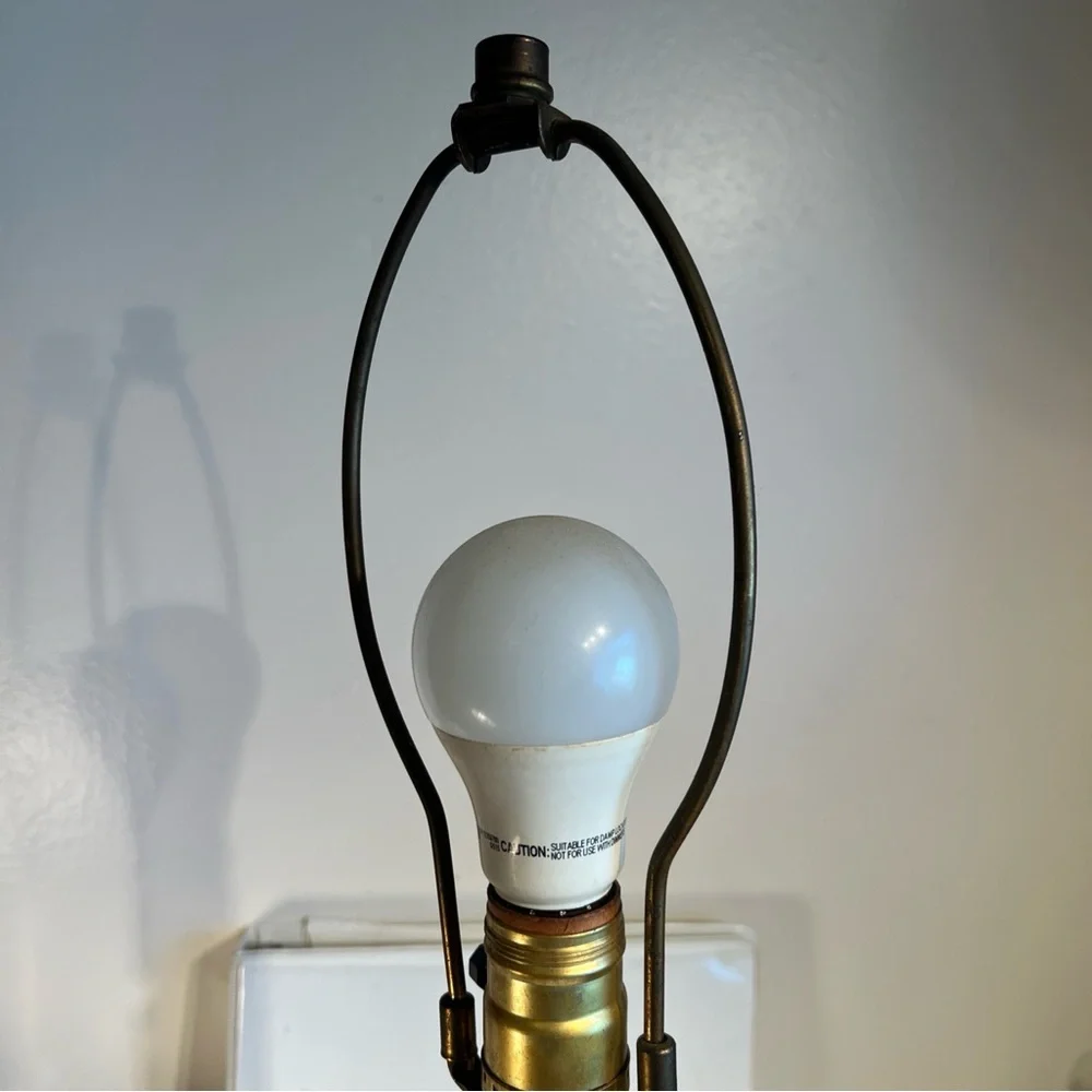 Vintage Nautical Lantern Electric Lamp Green Glass Lantern Base 3-Way Lamp - Picture 13 of 16